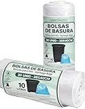 JARDIN202 - Bolsas de Basura 10 Litros Autocierre 39x40cm Antigoteo Perfumadas Resistentes Rollo 30 Unidades para Cubo Pequeño | Pack 3 uds -