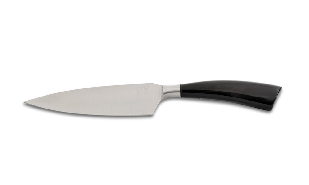 Couteau trancheur Saladini en bois d'olivier forgé pour des coupes de viande parfaites