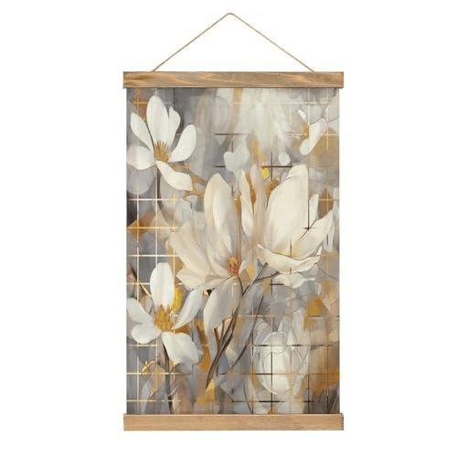 Arte de pared vintage FekiLoot con colgante, póster dorado y gris para decorar el dormitorio