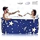 Kiseely 140cm faltbare Metallrahmen Badewanne, groß für Erwachsene, 140cmX60cmX55cm, RX1