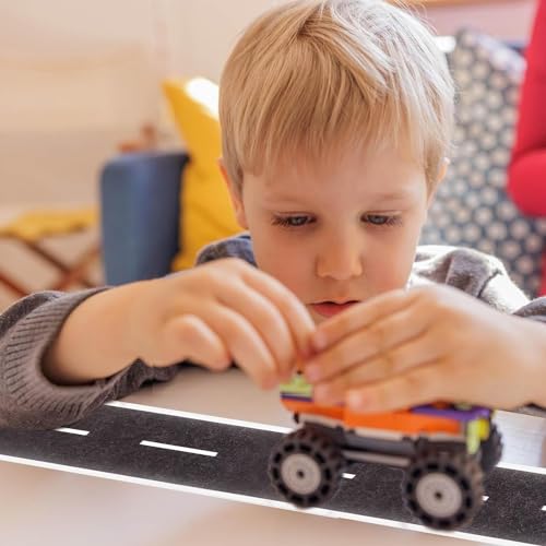 Jowxsx Straßen Klebeband Für Kinder Spielen Road Tape Autobahn Eisenbahn Straßen Klebeband Schwarzes Straßenband, Für Spielen Und Lernen, Kunst, DIY Handwerk Aufkleber Klebebänder