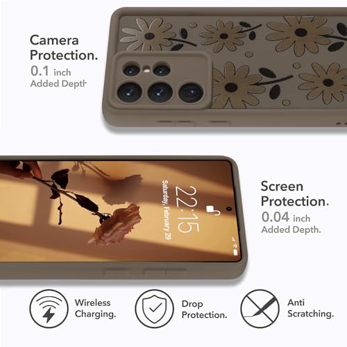 Image of Compatible with Samsung Galaxy S25 Ultra Case, Brown