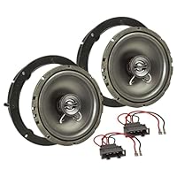 tomzz Audio 4057-006 TA16.5-Pro Lautsprecher Einbauset kompatibel mit VW Golf 4 5 6 7 Polo Passat Up Amarok Jetta Lupo EOS 165mm Koaxial System