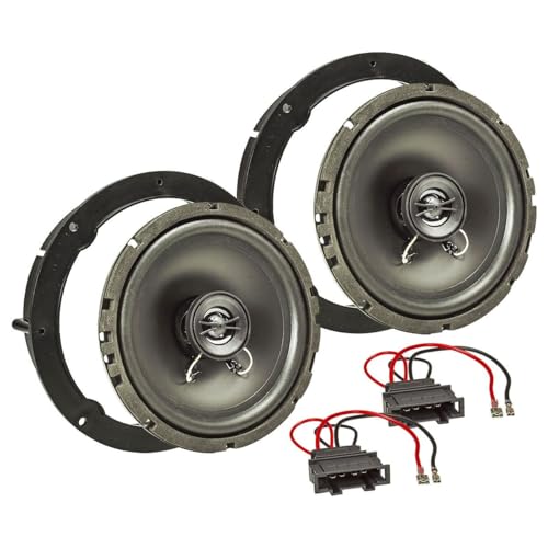tomzz Audio 4057-006 Kit de instalación de Altavoces Compatible con VW Golf 4 5 6 7 Polo Passat Up Amarok Jetta Lupo EOS Sistema coaxial de 165 mm TA16.5-Pro