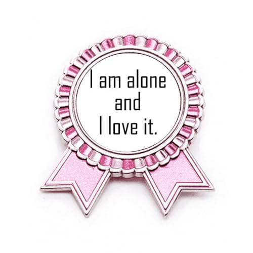 Insigne broche rose en métal I love my illness médaille prix gagnant taille moyenne