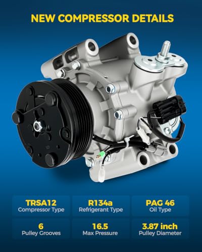 Image of PHILTOP Air Conditioner AC Compressor for Chevy Trailblazer 2002-2005,2006-2009 4.2L,Trailblazer EXT 02,03-06 4.2L,Envoy 02-04,05-09 4.2Liter,Envoy XL 02,03-06 4.2Liter,Rainier 04-07,Bravada 02-04