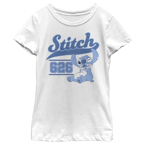 Image of Girl's Lilo & Stitch White Collegiate 626 T-Shirt