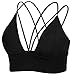 MotoRun Bralettes for Women, Strappy Sports Bra Push up Bralette Sexy Bras Black Rave Top S