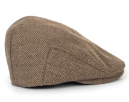 Kids Wool Flat Newsboy Cap - Vintage Tweed Pageboy Ivy Cap Cabbie Hat for Boys Girls Toddler (for 4-9 Years)3