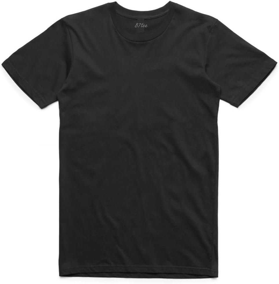 الفاخر - تي شيرت قطن سادة بقصة عادية وقبة دائرية ضيقة ونصف كم ... - view 3