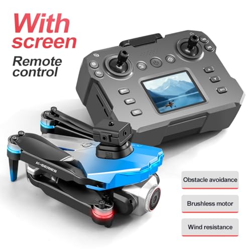 RC Drone with Screen Display Remote Control, 1080P Dual Camera, Speed Adjustment, Altitude Hold, One-Key Takeoff, 3D Flips, 2 Batteries, Hovering, Brushless Motor, APP Control, Plane Copter, LED Lights, Adult Beginners FPV Quadcopter Airplane Helicopter - Image 6