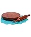 Wooden Chakla,Serving Board, Round Chapati Chakla, Perfect for Making Chappati at Home, Wooden Roti/Chapati Maker, Wood Rolling Board and Rolling Pin Set (Chakla Belan)