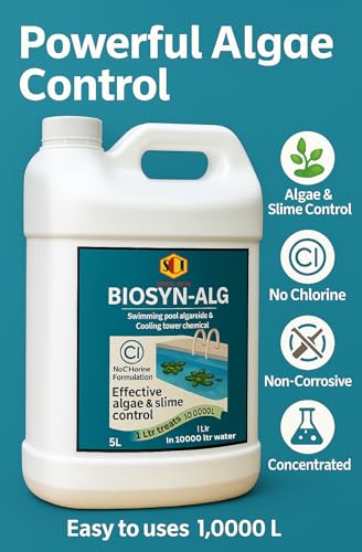Image of Heavy Duty Algaecide | Chlorine Free | Safe on Skin & Eyes | removes Algae 100% Effectively | use for Swimming Pool, Ponds, Cooling Tower, Cold Storage, Fish Tank.