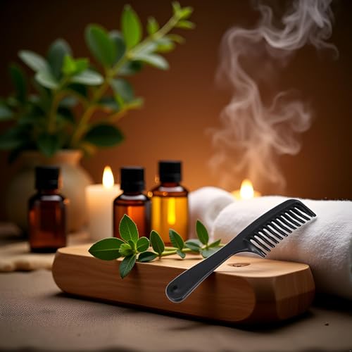 Peine desenredante negro para cabello rizado y largo miniatura 6