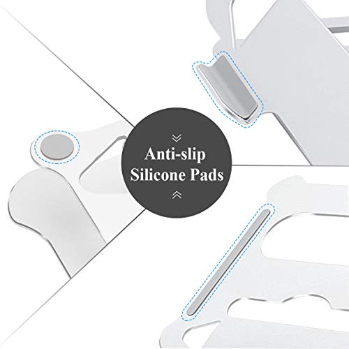 FLAGTOP Suporte de laptop ajustável para mesa, suporte ergonômico portátil de alumínio, antiderrapan