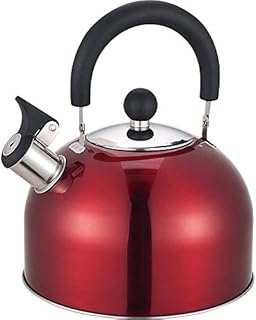 Whistling Kettle 2.5 Litre Stainless Steel RED