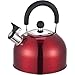 Price comparison product image Whistling Kettle 2.5 Litre Stainless Steel RED