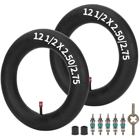 WEIYINGSI 12 1/2 x 2 3/4 Inner Tubes with TR13 Straight Valve Stem, 12.5x2.50/2.75 Heavy Duty Inner Tubes for Razor MX350 MX400 X-Treme X-560 EZip Electric Scooter Mine Dirt Pocket Bike 2 Packs Cover