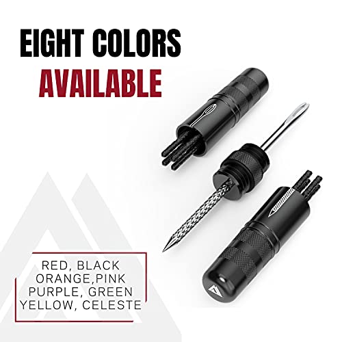 Image of KOM Cycling Tubeless Tire Repair Kit for Bikes - 8 Colors! Fixes Mountain Bike and Road Bicycle Tire Punctures - Includes Tire Repair Fork and Reamer, 8 Bacon Strips. Tubeless Bike Tire Repair Kit