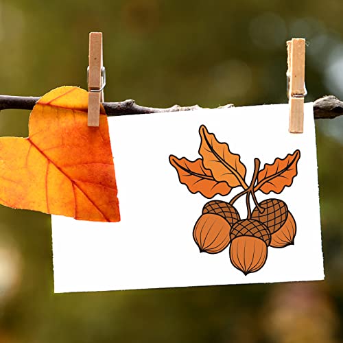 Globleland Autumn Season Silicone Clear Stamp Harvest And Fallen Leaves Transparent Silicone Stamp Pumpkin And Tree Rubber Stamp For Scrapbook Journal Card Making #TOP2