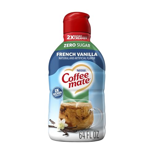 Coffee mate French Vanilla Flavored Coffee Creamer, Zero Sugar, Gluten-Free, Flavored Creamer...