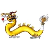 Detalles artesanales: Decantador de gran forma única, se muestra en detalle realista, el dragón con sus adornos de colores son una deleite de admirar.La cola del cuerpo es la apertura del decantador que está instalada.