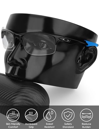 Image of BLAZERBUCK Replacement Temple Sleeves Ear Socks for Oakley Bottle Rocket OO9164 Sunglass - Light Blue