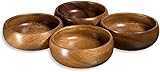 Photo Gallery webhushi ciotole rotonde in legno di acacia naturale, intagliate a mano, perfette per salse, noci, antipasti, dessert, decorazioni, caramelle, set da 4, 4 litri Photo Gallery webhushi ciotole rotonde in legno di acacia naturale, intagliate a mano, perfette per salse, noci, antipasti, dessert, decorazioni, caramelle, set da 4, 4 litri