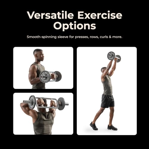 Sunny Health & Fitness Olympic Tricep Bar with 2" Sleeves and Ring Collars - image 3