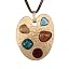 Stone Leather Necklace