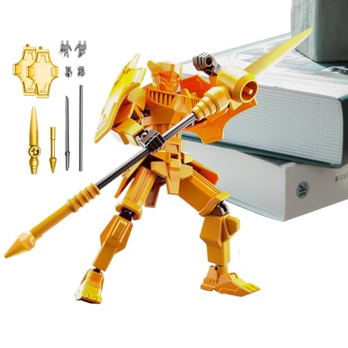 Figura de acción de robot, figura de acción móvil multiarticulada impresa en 3D, figuras de robot articuladas, coleccionables únicos para decoración de escritorio
