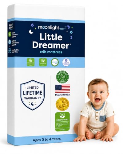 Moonlight Slumber Little Dreamer Crib Mattress - Dual-Sided Baby...