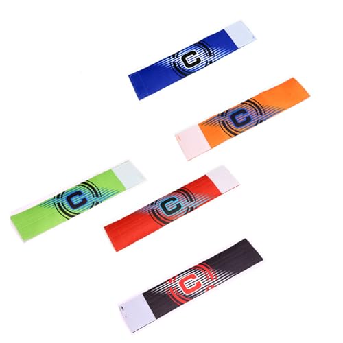 7 個サッカーフットボールキャプテン腕章調節可能な弾性スポーツゲームリーダー弾性耐久性サッカーフットボールキャプテン腕章