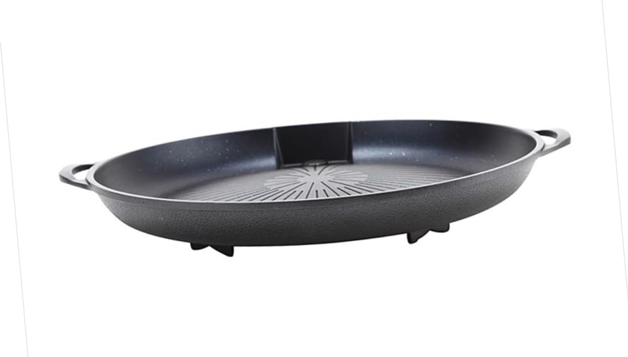 SUPVOX Portable Non-stick Barbecue Grill Plate Lightweight Fry Pan for Outdoor Bbq Easy to Clean and Compact Design for Backyard Cooking and Camping Activities