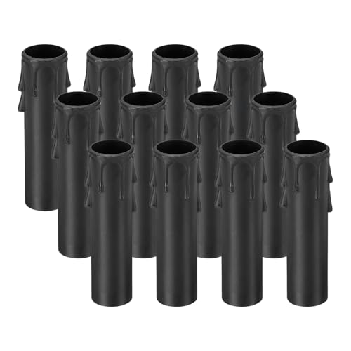 Fundas para velas PATIKIL de 3.5" que ocultan casquillos E12 en lámparas de cristal
