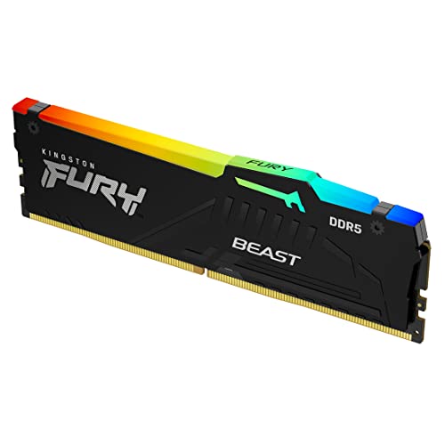 Image of Kingston Technology Kingston Fury Beast RGB 16GB 5200MT /s DDR5 CL36 Desktop Memory Single Module | Infrared Sync Technology | AMD Expo | Plug N Play | KF552C36BBEA-16