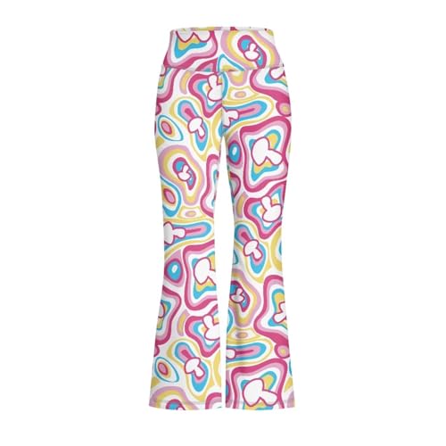 Hawapod Girls Flare Pants Butt Lift High Waisted Boootcut Pants Stretchy Durabled Cute Bell Bottons Leggings