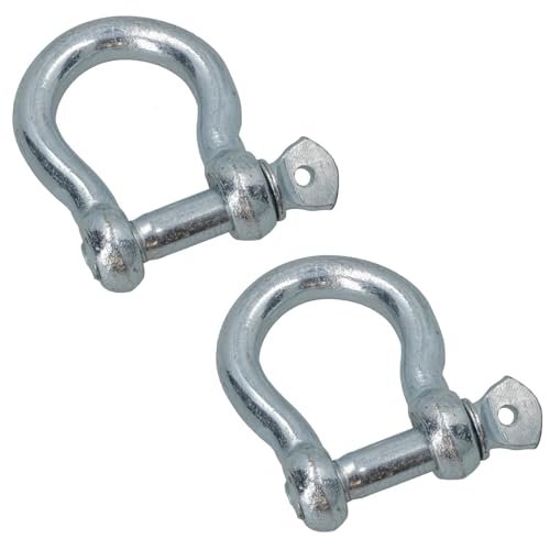AB Tools 10mm Galvanised Bow Shackle 2 Pack Link Chandlery Boat Yacht