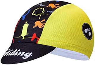 Cycling Caps Men Women Road MTB Bike Bicycle Hats Headwear Team Sports Running Helmet Liner Inside Cap Cycle Bandana Anti-Sweat Breathable Quick Dry Outdoor Sports Summer Yellow