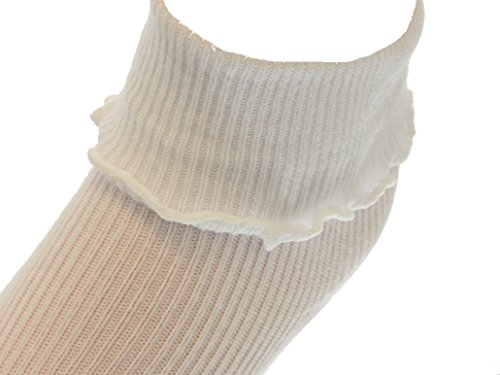 Sierra Socks Girls Single Cuff with Ripple Non Skid Seamless Toe Cotton Socks2