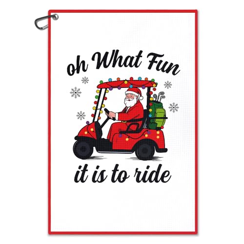 Juoqg Oh What Fun It is to Ride Golf Towel,