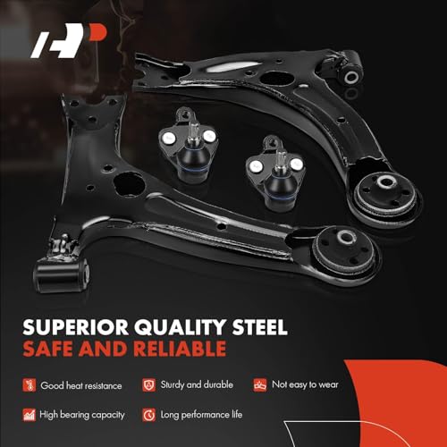 A-Premium 4Pcs Front Suspension Kit, Lower Control Arm, Lower Ball Joint, Compatible with Toyota Corolla 2009-2013, Matrix 2003-2008, Pontiac Vibe 2003-2008 - Image 5