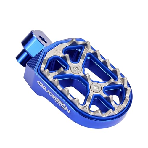 Image of JFG RACING Dirt Bike Foot Pegs,Double Deck CNC Rest Pedal Footpegs for YZ65 18-26 /YZ85 02-26 /YZ125 97-26 /YZ250 98-26 /YZ250F 01-22 /WR250F 01-24 /YZ450F 03-22 /WR450F 03-26 /YZ125X YZ250X-Blue