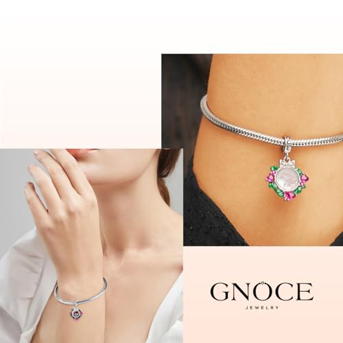 Image of GNOCE Christmas Charm Silver Plated & Sterling Silver Bracelet Gift