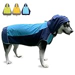 Dog Raincoat,Dog Waterproof Jacket,Reflective Dog Jacket with Hoodie,Lightweight Dog Poncho Slicker,Dog Rain Coat for Medium Large Dogs (Blue, Small)
