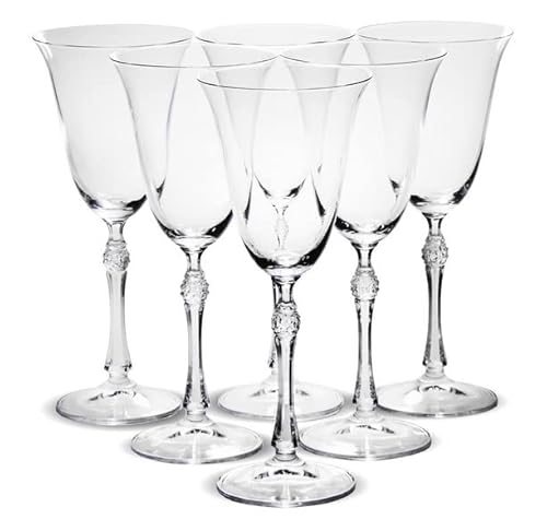 Bohemia Parus Lot de 6 verres à vin rouge avec manche dans une boîte cadeau 250 ml Cover