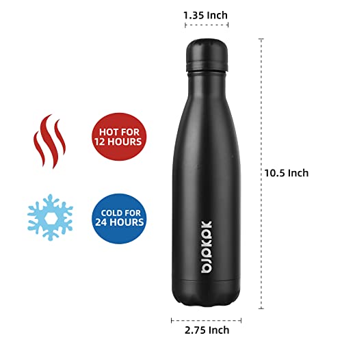 Image of BJPKPK 17 oz Insulated Water Bottle, Stainless Steel Flask, Leak Proof
