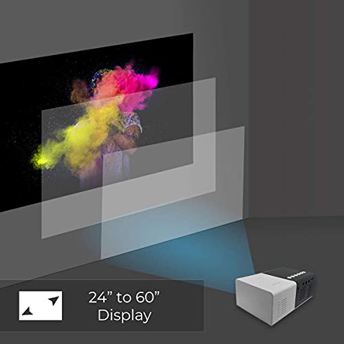 PRIXTON-Cinema-Mini-Mini-Proyector-Portatil-Proyector-Mini-Full-HD-900-Lumenes-Conexion-HDMI-USB-MicroSD-Aux-in-AV-in-Altavoces-Integrados-y-Mando-a-Distancia-Incluido-Reacondicionado