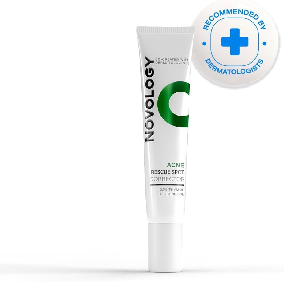 N'ovology Acne Spot Corrector Gel | Spot Corrector for Active Acne, Whiteheads, Blackheads | With 0.1% Thymol + Terpineol | For Oily & Acne Prone Skin