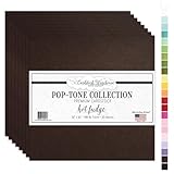 Cardstock Warehouse Pop-Tone Hot Fudge Brown Cardstock Paper – 25 Sheets, 12 x 12